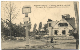 Bruxelles Exposition - L'Incendie Du 14-15 Août 1910 - Une Partie De L'avenue Des Nations Dévastée - Wereldtentoonstellingen