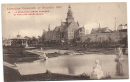 Exposition Universelle De Bruxelles 1910 - Le Bassin Du Jardin Français Et Pavillon Néerlandais - Expositions Universelles