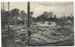 Bruxelles Exposition - L'Incendie Du 14-15 Août 1910 -  Bruxelles Kermesse - Vue Générale - Wereldtentoonstellingen