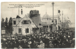 Incendie Dans L'Exposition De Bruxelles Le 14 Août 1910 - L'Avenue Des Nations - Wereldtentoonstellingen
