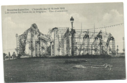 Bruxelles Exposition - L'Incendie Du 14-15 Août 1910 -  Les Ruines Du Palais De La Belgique Vue D'ensemble - Wereldtentoonstellingen