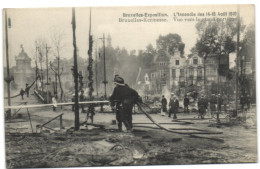 Bruxelles Exposition - L'Incendie Du 14-15 Août 1910 -  Bruxelles Kermesse - Vue Vers Le Grand Portique - Wereldtentoonstellingen