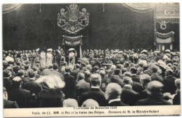 Exposition De Bruxelles 1910 - Visite De LL. MM. Le Roi Et La Reine Des Belges - Discours De M. Ministre Hubert - Wereldtentoonstellingen