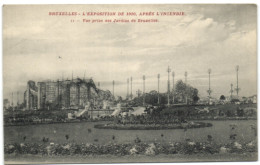 Bruxelles - L'Exposition De 1910 - Après L'Incendie - Vue Prise Des Jardins De Bruxelles - Wereldtentoonstellingen