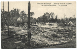 Bruxelles-Exposition - L'Incendie Des 14-15 Août 1910 - Bruxelles-Kermesse - Vue Générale - Wereldtentoonstellingen