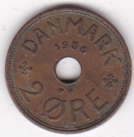 Denmark 2 Ore 1936, Christian X, En Bronze, KM# 827 - Danemark