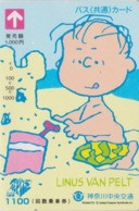 Carte Prépayée JAPON  - BD COMICS - SNOOPY - LINUS ** Château De Sable **  - PEANUTS JAPAN Highway Bus Card - 19858 - Comics