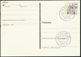 Berlin - Entier Postal / W-Berlin - Poskarte P 121/I Gest. Berlin 12 15-7-1982 Versandstelle - Postales - Usados