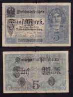 GERMANIA 5 MARCHI 1917  PIK 56B MB - 5 Mark