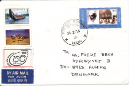 India Cover Sent To Denmark 24-2-2006 Single Franked And With TB Seals - Lettres & Documents