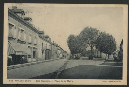 Les ABRETS Rue Gambetta Et Place De La Mairie, Carte Ayant Voyagé - Les Abrets