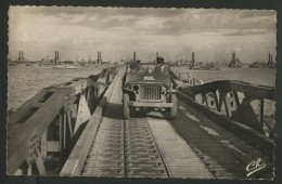 ARROMANCHES PORT WINSTON CHURCHILL Avec Une JEEP Edition Chevrot Honfleur Carte Ayant Voyagé En 1948. - Arromanches