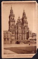 España - Circa 1920 - Postcard - La Coruña - Santiago De Compostela - Cathedral - Obradoiro Facade - La Coruña