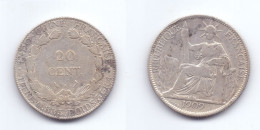 French Indochina 20 Centimes 1909 - Frans-Indochina