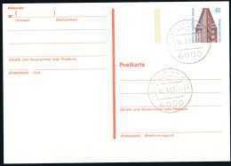 Berlin - Entier Postal / W-Berlin - Poskarte P 134 Gest. Frankfurt 12-3-1991 Versandstelle - Cartoline - Usati