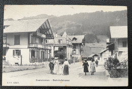 Zweisimmen - Bahnhofstrasse Belebt/ 1906 - Zweisimmen