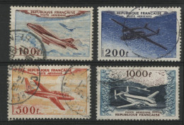 POSTE AERIENNE N° 30 à 33 Cote 37 € Oblitérés. Prototypes. Vendu à 10 % De La Cote. - 1927-1959 Afgestempeld