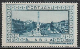 Vignette/ Vinheta, Portugal - 1928, Paisagens E Monumentos. Lisboa -||- MNG, Sans Gomme - Emissions Locales