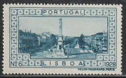 Vignette/ Vinheta, Portugal - 1928, Paisagens E Monumentos. Lisboa -||- MNG, Sans Gomme - Local Post Stamps
