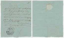 Romania 1859 Postal Document With Very Rare Negative Cancellation Romanian Courier (Curierul Romanesc) - 1858-1880 Moldavia & Principato