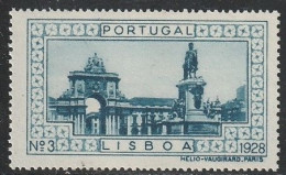 Vignette/ Vinheta, Portugal - 1928, Paisagens E Monumentos. Lisboa -||- MNG, Sans Gomme - Lokale Uitgaven