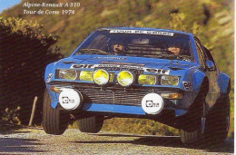 Alpine-Renault A310 -  Rallye Tour De Corse 1974  - Pilote: Jean-Claude  Therier  -  15x10cms PHOTO - Rallyes