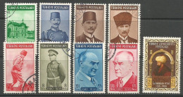 Türkei Turkey Turkiye Mi.1063/70 Complete Set + Mi.1359 Used 1939/53 - Gebraucht