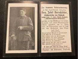 Sterbebild Wk1 Bidprentje Wo1 Avis Décès Deathcard IR11 MGK SAPIGNIES Block 1 Grab 232 Aus Rossbach - 1914-18