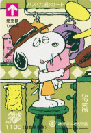 Carte Prépayée JAPON - BD COMICS - SNOOPY Cuisinier - PEANUTS Chien Dog Cooking JAPAN Highway Bus Card - 19880 - Comics