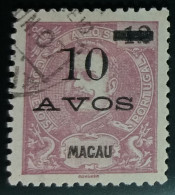 MACAU - D.CARLOS I, COM SOBRETAXA CE140 - Gebruikt