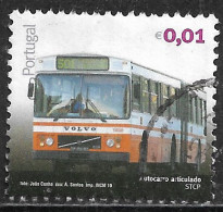 Portugal – 2010 Public Transports 0,01 Euros Used Stamp - Usado