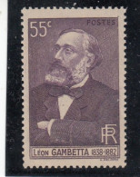 France - Année 1938 - Neuf** - N°YT 378** -  Léon Gambetta - Unused Stamps