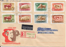 Sur Lettre Recommandée Par Avion 1951  MAGYAR POSTA - Covers & Documents