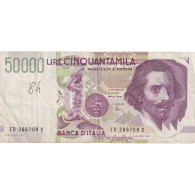 Billet, Italie, 50,000 Lire, 1992, KM:116c, TTB - 50000 Liras