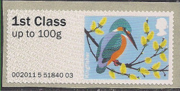 GB 2011 - 14 QE2 1st KingFisher Bird Post & Go Umm SG FS 16 ( J1284 ) - Post & Go (automatenmarken)