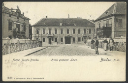 BADEN, Hotel Goldener Lowe - 1904 Old Postcard (see Sales Conditions)09401 - Baden Bei Wien