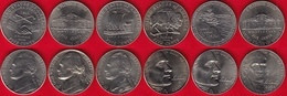 USA Set Of 6 Nickels: 5 Cents 1977-2006 UNC - 1938-…: Jefferson
