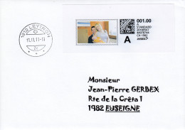 Belle Oblitération De Leytron Le 11.11.11 à 11 H.  Timbre Webstamp - Lettres & Documents