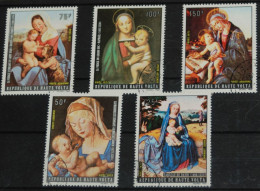 HOUTE VOLTA 1973, Paintings, Madonna, Mi #414-8, Used - Madonne