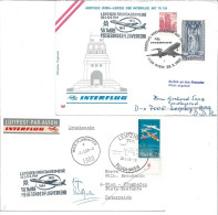 2361t: Interflug- Messesonderflugverkehr Leipzig 1969, 2 Belege DDR- Und Österreich- Frankatur - Correo Aéreo