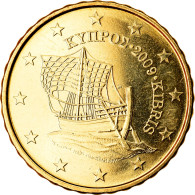 Chypre, 10 Euro Cent, 2009, SPL, Laiton, KM:81 - Chipre