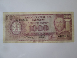 Paraguay 1000 Guaranies 1982 Pick 207 Banknote See Pictures - Paraguay