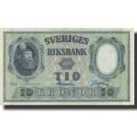 Billet, Suède, 10 Kronor, 1956, 1956, KM:43d, TTB - Svezia