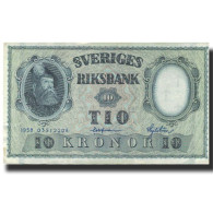 Billet, Suède, 10 Kronor, 1958, 1958, KM:43f, TTB - Schweden