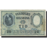 Billet, Suède, 10 Kronor, 1954, 1954, KM:43b, TB - Suède