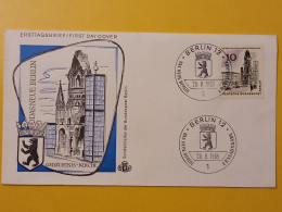 1965 FDC BUSTA  PRIMO GIORNO FIRST DAY COVER  GERMANIA GERMANY BERLIN DEUTSCHE BUILDINGS OBLITERE' - 1948-1970