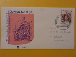 1969 FDC BUSTA  PRIMO GIORNO FIRST DAY COVER  GERMANIA GERMANY BERLIN DEUTSCHE LAVORO OBLITERE' - 1948-1970