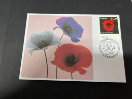 24-10-2023 (5 U 11) Stamps Released Today 24-10-2023 - Poppies Of Remembrance (red Poppy) - Lettres & Documents