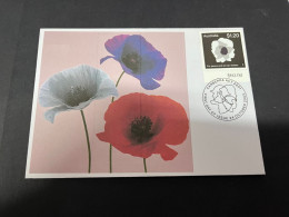 24-10-2023 (5 U 11) Stamps Released Today 24-10-2023 - Poppies Of Remembrance (white Poppy) - Cartas & Documentos