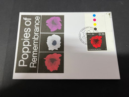 24-10-2023 (5 U 11) Stamps Released Today 24-10-2023 - Poppies Of Remembrance (red Poppy) - Covers & Documents